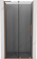Mexen Velar L slankiosios dušo durys 110 cm, grafitas, šlifuotas varis - 871-110-003-41-65