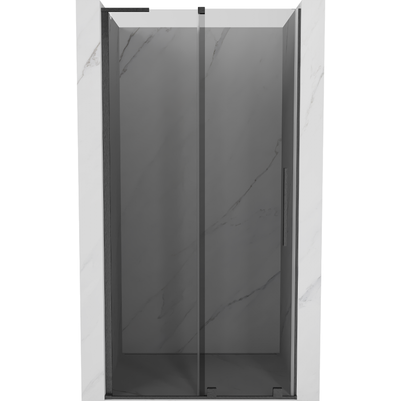 Mexen Velar L slankiojančios dušo durys 110 cm, grafitas, šlifuotas gun gray - 871-110-003-41-66