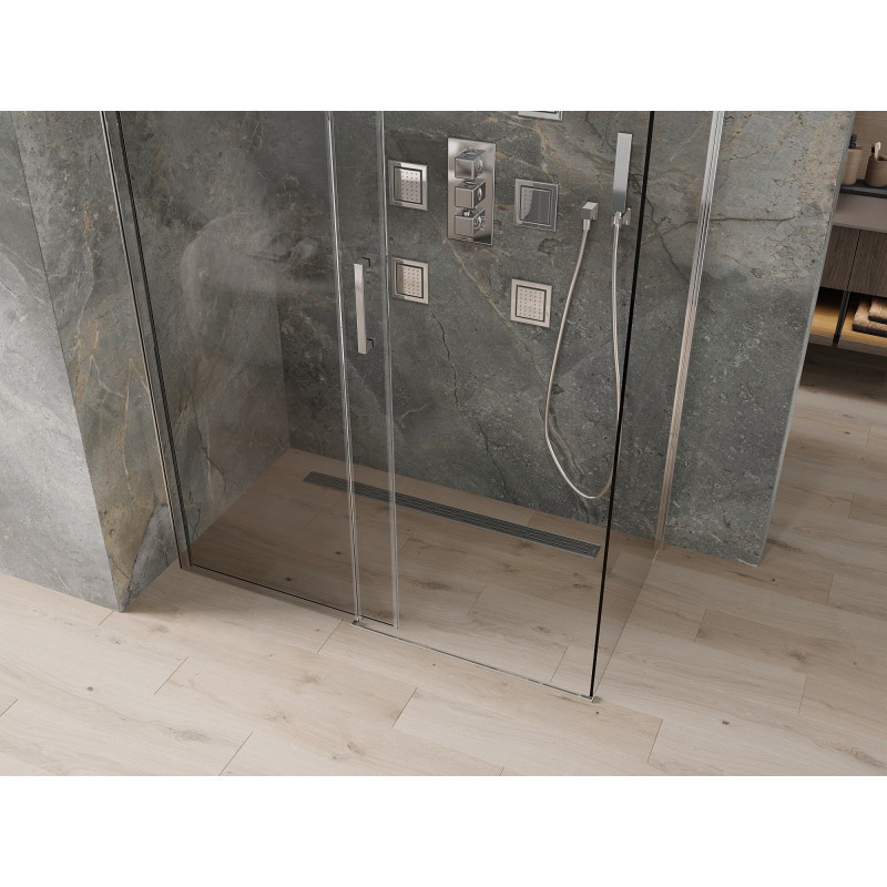 Mexen Omega stumdomas dušo kabinas 140 x 80 cm, skaidrus, chromas - 825-140-080-01-00