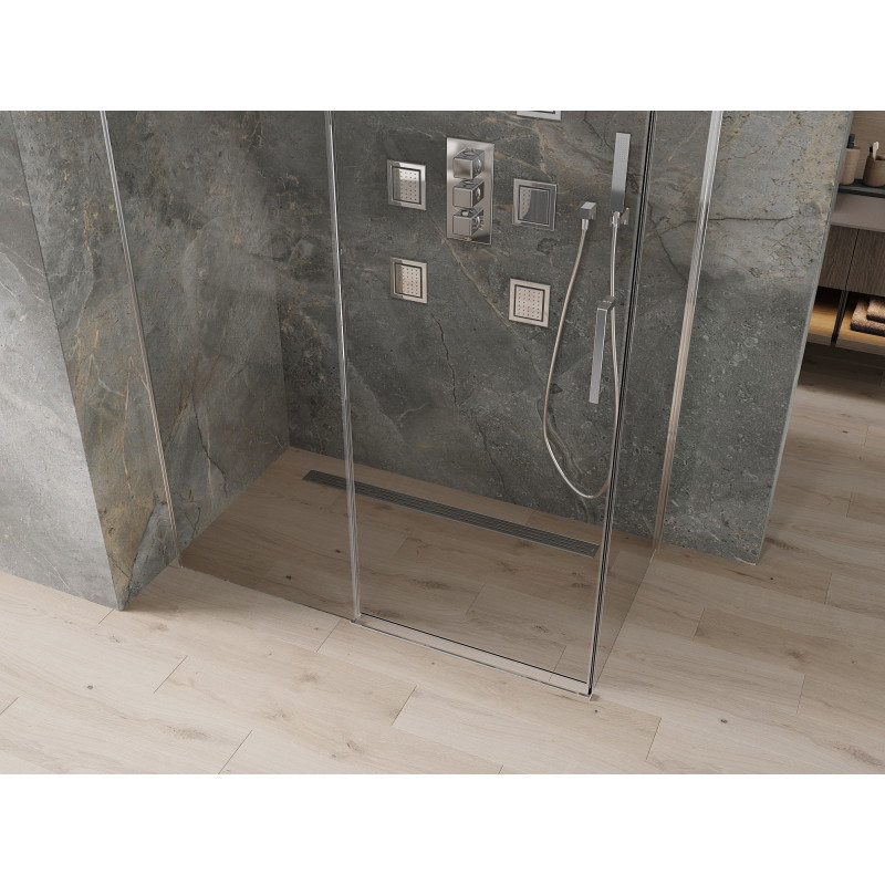 Mexen Omega stumdomas dušo kabinas 140 x 80 cm, skaidrus, chromas - 825-140-080-01-00