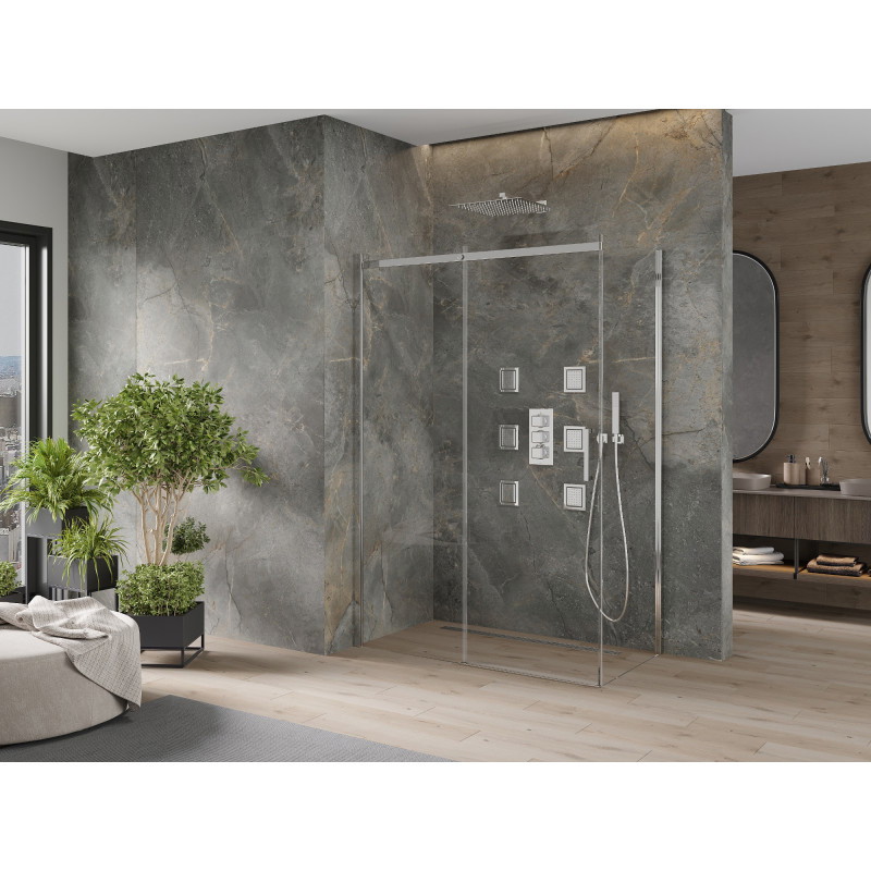 Mexen Omega stumdomas dušo kabinas 140 x 80 cm, skaidrus, chromas - 825-140-080-01-00