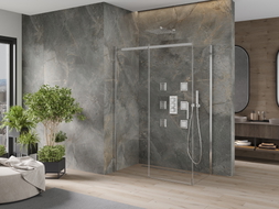 Mexen Omega stumdomas dušo kabinas 140 x 80 cm, skaidrus, chromas - 825-140-080-01-00