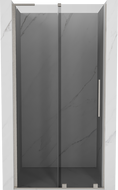 Mexen Velar L stumdomos dušo durys 110 cm, grafitas, šlifuotas nikelis - 871-110-003-41-97