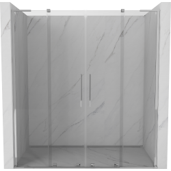 Mexen Velar L Duo stumdomos dušo durys 180 cm, permatomos, chromas - 871-180-003-02-01