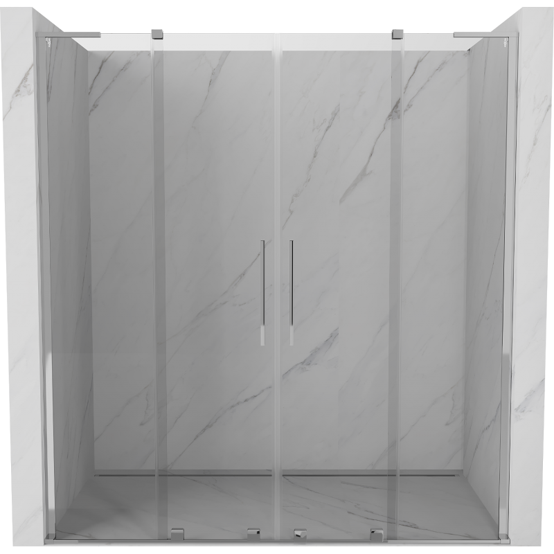 Mexen Velar L Duo stumdomos dušo durys 200 cm, skaidrios, chromas - 871-200-003-02-01