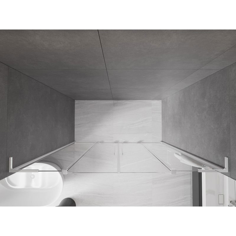 Mexen Velar L Duo stumdomos dušo durys 180 cm, permatomos, chromas - 871-180-003-02-01