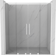 Mexen Velar L Duo stumdomos dušo durys 170 cm, skaidrus, baltas - 871-170-003-02-20