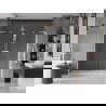 Mexen Velar L Duo stumdomos dušo durys 180 cm, permatomos, baltos - 871-180-003-02-20