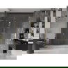 Mexen Velar L Duo stumdomos dušo durys 200 cm, skaidrios, auksinės - 871-200-003-02-50