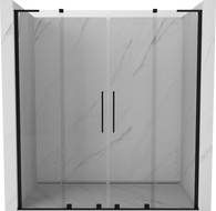Mexen Velar L Duo stumdomos dušo durys 180 cm, skaidrios, juodos - 871-180-003-02-70