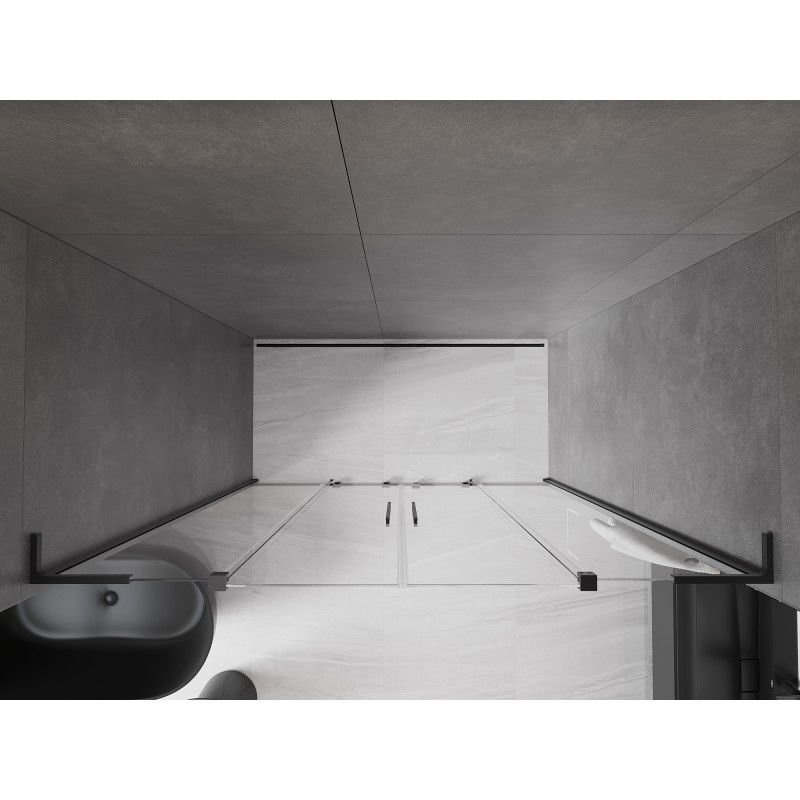 Mexen Velar L Duo stumdomos dušo durys 180 cm, skaidrios, juodos - 871-180-003-02-70