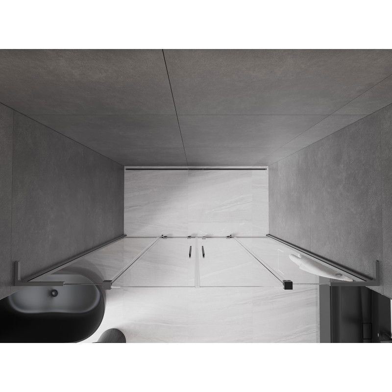 Mexen Velar L Duo stumdomos dušo durys 170 cm, skaidrios, ginkluoto metalo - 871-170-003-02-95