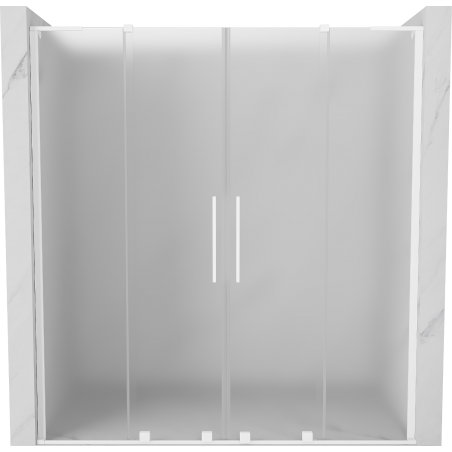 Mexen Velar L Duo slankiojančios dušo durys 180 cm, matinės, baltos - 871-180-003-32-20