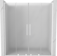 Mexen Velar L Duo slankiojančios dušo durys 180 cm, matinės, baltos - 871-180-003-32-20