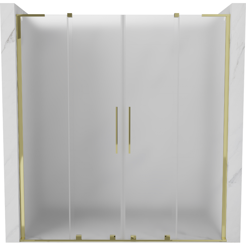 Mexen Velar L Duo stumdomos dušo durys 180 cm, matinis, auksinės - 871-180-003-32-50