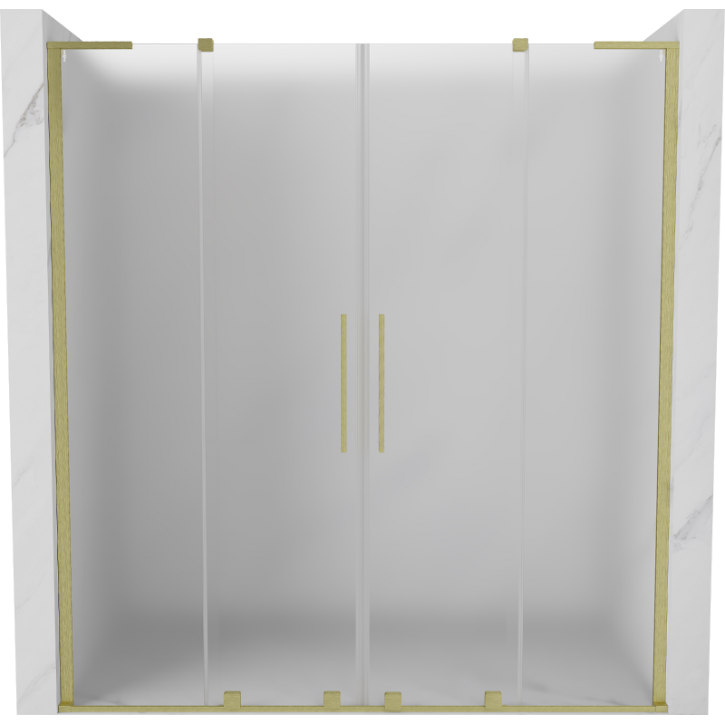 Mexen Velar L Duo stumdomos dušo durys 180 cm, matinės, auksinės šlifuotos - 871-180-003-32-55