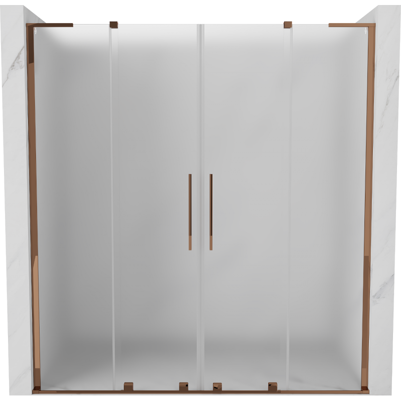 Mexen Velar L Duo stumdomos dušo durys 180 cm, matinė, rožinis auksas - 871-180-003-32-60