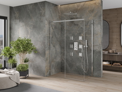Mexen Omega stumdoma dušo kabina 160 x 90 cm, Skaidrus, Chromo - 825-160-090-01-00