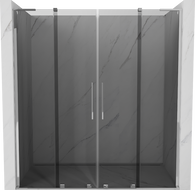 Mexen Velar L Duo stumdomos dušo durys 180 cm, grafitas, chromas - 871-180-003-42-01