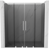 Mexen Velar L Duo stumdomos dušo durys 200 cm, grafitas, baltos - 871-200-003-42-20