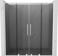 Mexen Velar L Duo stumdomos dušo durys 200 cm, grafitas, baltos - 871-200-003-42-20