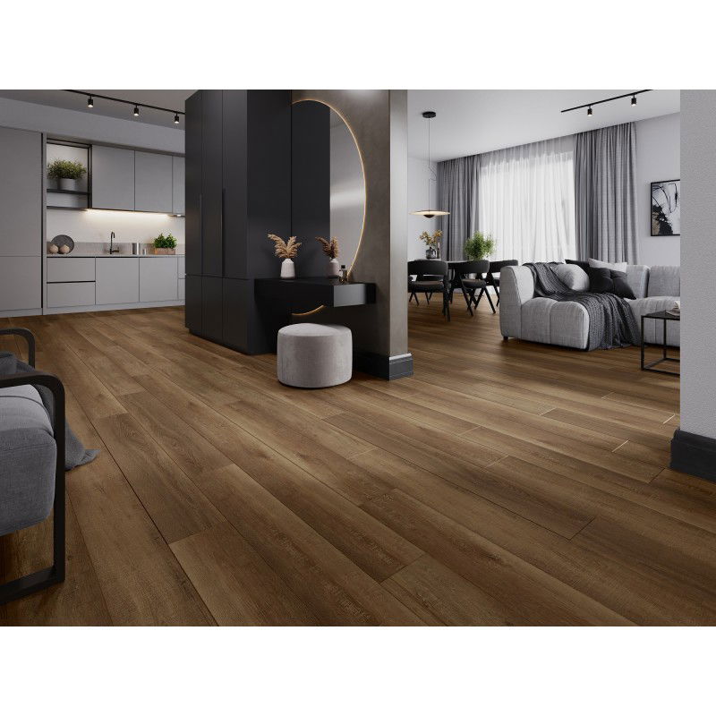 Mexen Queen Creek vinilo plokščių pavyzdys 1240 x 182 mm SPC 6,5 mm, IXPE 1,5 mm paklotas, 4 V-Fuga, ąžuolas - F1013-S