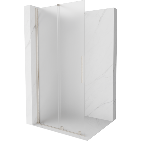 Mexen Velar slankiojančioji dušo sienelė Walk-in 90 x 200 cm, matinė 8 mm, šlifuotas nikelis - 871-090-000-33-97