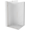Mexen Velar slankiojančioji dušo sienelė Walk-in 90 x 200 cm, matinė 8 mm, šlifuotas nikelis - 871-090-000-33-97