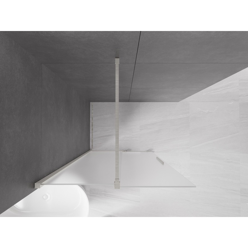 Mexen Velar Stumdomas dušo sienelė Walk-in 110 x 200 cm, matinis 8 mm, šlifuotas nikelis - 871-110-000-33-97