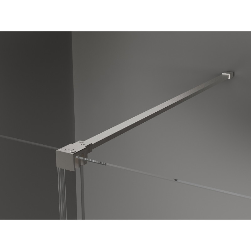 Mexen Velar Stumdomas dušo sienelė Walk-in 110 x 200 cm, matinis 8 mm, šlifuotas nikelis - 871-110-000-33-97