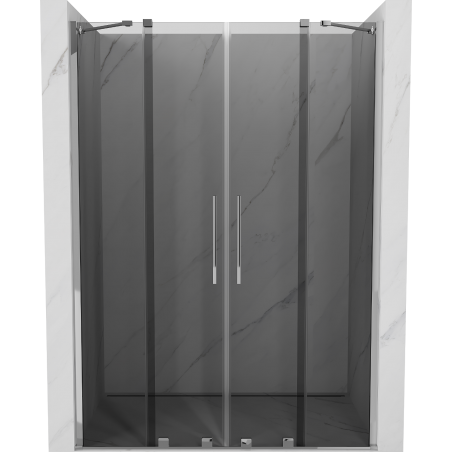 Mexen Velar Duo stumdomos dušo durys 140 cm, grafitas, chromas - 871-140-000-42-01