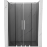 Mexen Velar Duo stumdomos dušo durys 160 cm, grafito, baltos - 871-160-000-42-20