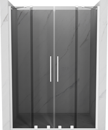 Mexen Velar Duo stumdomos dušo durys 160 cm, grafito, baltos - 871-160-000-42-20