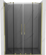 Mexen Velar Duo stumdomos dušo durys 160 cm, grafitas, auksiniai - 871-160-000-42-50
