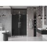 Mexen Velar Duo slankiojamosios dušo durys 160 cm, grafito, baltos - 871-160-000-42-20