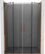 Mexen Velar Duo stumdomos dušo durys 160 cm, grafitas, rausvas auksas - 871-160-000-42-60