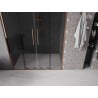 Mexen Velar Duo stumdomos dušo durys 160 cm, grafitas, rožinis auksas - 871-160-000-42-60