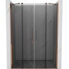 Mexen Velar Duo stumdomos dušo durys 150 cm, grafitas, rožinis auksas - 871-150-000-42-60