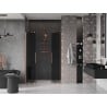 Mexen Velar Duo stumdomos dušo durys 160 cm, grafitas, šlifuota varis - 871-160-000-42-65