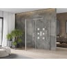 Mexen Omega trijų pusių dušo kabina, stumdoma 120 x 80 cm, skaidri, chromas - 825-120-080-01-00-3S