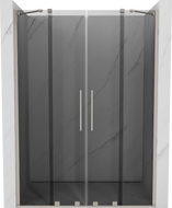 Mexen Velar Duo stumdomos dušo durys 150 cm, grafitas, šlifuotas nikelis - 871-150-000-42-97