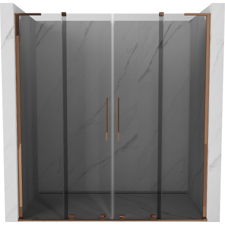 Mexen Velar L Duo stumdomos dušo durys 180 cm, grafitas, rožinis auksas - 871-180-003-42-60