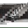 Mexen Velar L Duo stumdomos dušo durys 200 cm, grafitas, rožinis auksas - 871-200-003-42-60