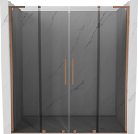 Mexen Velar L Duo stumdomos dušo durys 180 cm, grafitas, šepečiu valyta varis - 871-180-003-42-65