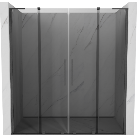 Mexen Velar L Duo stumdomos dušo durys 200 cm, grafitas, šlifuotas ginklo pilka - 871-200-003-42-66
