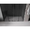 Mexen Velar L Duo slankiojamos dušo durys 200 cm, grafitas, juoda - 871-200-003-42-70