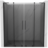 Mexen Velar L Duo stumdomos dušo durys 200 cm, grafitas, juoda - 871-200-003-42-70