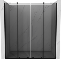 Mexen Velar L Duo stumdomos dušo durys 200 cm, grafitas, juoda - 871-200-003-42-70
