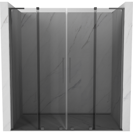 Mexen Velar L Duo stumdomos dušo durys 200 cm, grafito, gun metal - 871-200-003-42-95
