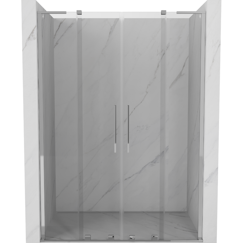 Mexen Velar L Duo stumdomos dušo durys 150 cm, skaidrios, chromuotos - 871-150-003-02-01